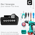 Miniatyrbild 4 av 4: Batteri BSL36B18, BSL36A18 18v 5000mAh Li ION för HiKOKI, DH18DBL, C18DBAL, CV18DBL, DH36DPA Elverktyg bärbar borrmaskin skruvdragare.ca