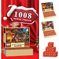 Miniatyrbild 4 av 5: Pussel Adventskalender 2023, 1008 pusselbitar 24 dagar till jul Nedräkning Adventskalender Julblomma Månskensnatt