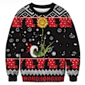 Miniatyrbillede 1 af 3: Grinch Juletrøje Par Rund Hals Unisex Langærmet C 3XL (ca.)