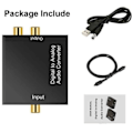 Miniatyrbilde 3 av 5: 3 stk Optisk Coax Toslink Digital til Analog Konverter RCA L/R S Svart 3pk