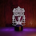 Miniatyrbillede 4 af 5: 3D LED Natlampe Liverpool Fodboldklub Børneværelse Natlampe Animelampe