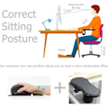 Miniatyrbillede 2 af 5: Ergonomisk Armstøtte til Skrivebord, Tastatur Håndledsstøtte, Musemåtte, Memory Foam Håndledsstøtte Pude til Computer, Laptop, Arbejde, Gaming (2 stk)