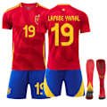 Miniatyrbild 1 av 2: UEFA EM 2024 Spanien Hemma Barn Fotbollströja Nr 19 Yamal 22