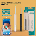 Pikkukuva 3 / 5: Korvan puhdistaja HD-kameralla ja 6 LED-valolla Korvavahapoistaja Wifi Ear Spoon Sovellusliitäntä Latautuva puhdistustyökalu Musta