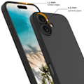 Miniatyrbillede 3 af 4: Etui til iPhone 16 med 2 stk hærdet glas - Blødt silikone Anti-Scratch-beskyttelse - Sort 16