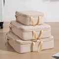 Miniatyrbillede 5 af 5: Rejse Organizer - Pakke Kuber og Tasker 4 stk Beige