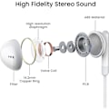 Miniatyrbild 3 av 5: Hörlurar för iPhone 11, Hörlurar för iPhone 12, In-Ear-hörlurar, med mikrofon och volymkontroll Kompatibel med iPhone 11/12 Pro/13 Mini/SE 2022/X/XR.