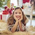 Miniatyrbilde 4 av 4: Julrein Hodebånd med Paljetter Jul Hodebånd Søte Jul Hårbånd med Ører Jul Hodehatt Toppers Kostyme Hodeplagg