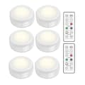 Moderna LED-spotlights 6-pack med fjärrkontroll