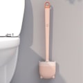 Miniatyrbild 4 av 5: Toalettborste och hållare Kompakt storlek Väggmonterad toalettborste för djuprengöring Rosa