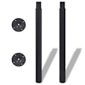 Miniatyrbillede 2 af 5: vidaXL Justerbare bordben 2 stk. 710 mm-1100 mm Sort Sort Sort