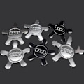 Pikkukuva 2 / 5: Sopii Audi 134mm viisikyntinen jalkarengassuoja pyörännavan keskiökuppi logo A6 A4L-Audi 5-kyntinen kovera harmaa (neljän pakkaus) (noin)