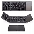 Miniatyrbild 1 av 5: Tri-Fold Bluetooth Tangentbord, Portabelt Mini Bluetooth-Tangentbord med Trackpad Mus - Svart