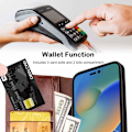 Miniatyrbild 2 av 5: Läderfodral för iPhone 14/14 Plus/14 Pro/14 Pro Max, Premium Äkta Läder och TPU Innerskal Slimline Magnetiskt Foliofodral med 3 Korthållare och Iphone 14