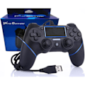 Miniatyrbillede 1 af 5: Kablet spilcontroller til PS-4/Pro/Slim/PC(Win7/8/10)/Laptop, USB-tilsluttet spilcontroller med vibration og skridsikker, ergonomisk