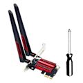 Miniatyrbillede 1 af 5: CASA WiFi 7 BE200 Pro Pcie Trådløst Netværkskort + 10DB Antenne BT5.4 Tri Band 2.4G/5G/6GHz BE200 WiFi