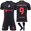 Pikkukuva 1 / 2: 24-25 Barcelonan vieraspelipaita Lasten jalkapallovarusteet Nro 9 Lewandowski 18 No.9 Lewandowski 18