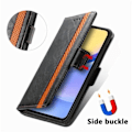 Pikkukuva 5 / 5: SKALO Samsung A15 5G CASENEO 002 -sarjan Premium PU -nahkalompakkokotelo Musta