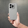 Pikkukuva 3 / 3: iPhone 15 Pro MagSafe Silikonkuori - Titanium Harmaa 50