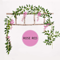 Miniatyrbillede 2 af 4: 2 stk. Kunstig Wisteria Vinstokke Guirlande Planter Blomster Kunst til Ceremoni Hjem Bryllupsdekoration Rose Red