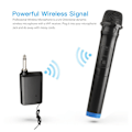 Pikkukuva 1 / 3: Langaton mikrofoni Karaoke Bluetooth-mikrofoni, langaton ammattimainen kädessä pidettävä langaton mikrofoni ja vastaanotin, johdoton mikrofoni laulamiseen