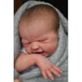 Miniatyrbillede 3 af 3: 19 tommer forudmalet færdig dukke Maria \"Baby's First Cry\" Samme som billede 3D hudmalet hår Synlige årer Reborn Doll