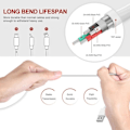 Miniatyrbilde 4 av 4: Lightning USB-kabel 5-pakning for Apple iPhone, iPad