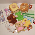 Miniatyrbillede 5 af 5: Brødserie Tegnet plysdukke Kawaii Frø And Ornament Fyldt nøglering.CA rabbit