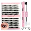 Miniatyrbillede 2 af 4: Øjenvipper 240 stk. Cluster Vipper Binding og Tætning Makeup Værktøj DIY Øjenvippe Forlængelseskit til Limning af Øjenvipper Lim Tilbehør