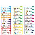 Miniatyrbillede 4 af 4: Bogstavlyde Flashcards Lær at læse Fonetik Flashkort Læse og Rime Flipbøger