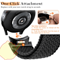 Miniatyrbillede 5 af 5: Flettet bånd til Samsung Galaxy Watch 6 4 classic/5 Pro 45mm 47mm 43mm 44mm 40mm Ingen huller magnetisk armbånd Galaxy watch 6 remme sort black watch 5 40mm 44mm
