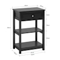 Miniatyrbilde 2 av 5: SoBuy Nattbord, Sengebord, Sofabord, Avlastningsbord, FBT46-SCH Black_ca