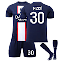 Miniatyrbild 1 av 2: 22-23 Paris Saint Germain Fotbollströja för barn nr 30 Messi.CA No.30 20