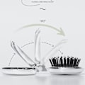 Miniatyrbild 4 av 5: Folding Travel Hair Comb with Mirror Compact Pocket Size