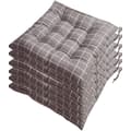 Set med 6 st stolsdynor 40x40, dekorativ dyna, prydnadskudde, trädgårdsdynor, 12 stygn i olika mönster, polyester (a)