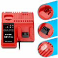 Miniatyrbillede 3 af 4: M12-18C Li-ion Batterioplader til Milwaukee 12V, 14.4V og 18V Batterier - Kompatibel med C1418C og Plus.-DPZO.ca
