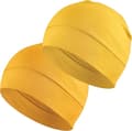 100 % bomull lätta andningsbara mössor, unisex hjälmfoder för sport, sömn, motorcykelhjälmar, gul 2-pack, 54-59 cm