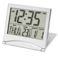 Digital Reseväckarklocka - Vikbar Kalender Temperatur Timer LCD-klocka Väderprognos Klocka Batteridriven