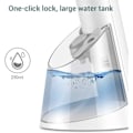 Miniatyrbillede 5 af 5: Rejsedamper 1200W Bærbar Rejse strygejern med 250ml Vandtank, Ideel til Hjem og Rejser Rejsedamper Hvid