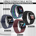 Miniatyrbilde 5 av 5: Pakke Elastiske Nylonbånd Kompatible med Fitbit Versa 4 Armbånd/Fitbit Versa 3 Armbånd/Fitbit Sense Armbånd/Sense 2 Armbånd Myk Løkke Justerbar Sp...