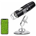 Miniatyrbilde 1 av 4: Ulisem Digitalt Mikroskop, WiFi Endoskop 50X-1000X, Metallstativ, Kompatibelt med Android- og iOS-smarttelefoner eller -nettbrett.ca