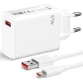 67W Snabbladdare + 1M 6A USB-C-kabel för Xiaomi Redmi 13C, Redmi Note 13 4G-5G, Redmi Note 13 Pro 4G-5G, Note 13 Pro+ 5G
