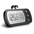 Miniatyrbild 3 av 5: Digital kylskåpstermometer, vattentät frys-kylskåpstermometer med hängare, lättläst LCD-skärm, Max/Min-registreringsfunktion (svart)
