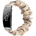 Miniatyrbillede 1 af 5: MEFEO Scrunchies kompatible med Fitbit Inspire 2 Remme/Inspire Hvid/Kaprifol (Small, Hvid/Kaprifol)