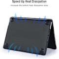 Miniatyrbillede 4 af 5: Etui kompatibelt med Macbook Air 13 tommer M1 A2337 A2179 A1932, udgivet 2021-2018 Frost Black