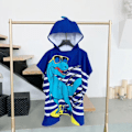 Miniatyrbilde 3 av 5: Badehåndkle barn badehåndkle, utsøkt mønster badekåpe badeponcho badeponcho barn gutter jenter søtt håndkle med hette for barn gutter jenter