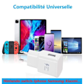 Miniatyrbilde 3 av 4: Ultrarask og kraftig 3A laderpakke for TCL 403 + Micro-USB-kabel Vit