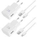 Miniatyrbillede 2 af 5: st hurtigoplader, 1,5 m kabel, kompatibel med Samsung Galaxy S22 S21 S20 S8 S10 S9 Plus Note 7 8 9 10 A53 LG, HTC 2-pak/sort