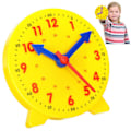 Miniatyrbilde 1 av 5: Læreklokke for barn, demonstrasjonsklokke for å lære klokken, pedagogisk leketøysklokke for barn, tidlig utdanning, lær deg tiden - 4 tommer