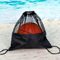 Miniatyrbillede 4 af 5: Bærbar basketballfodboldtaske Mesh Sportsrygsæk
